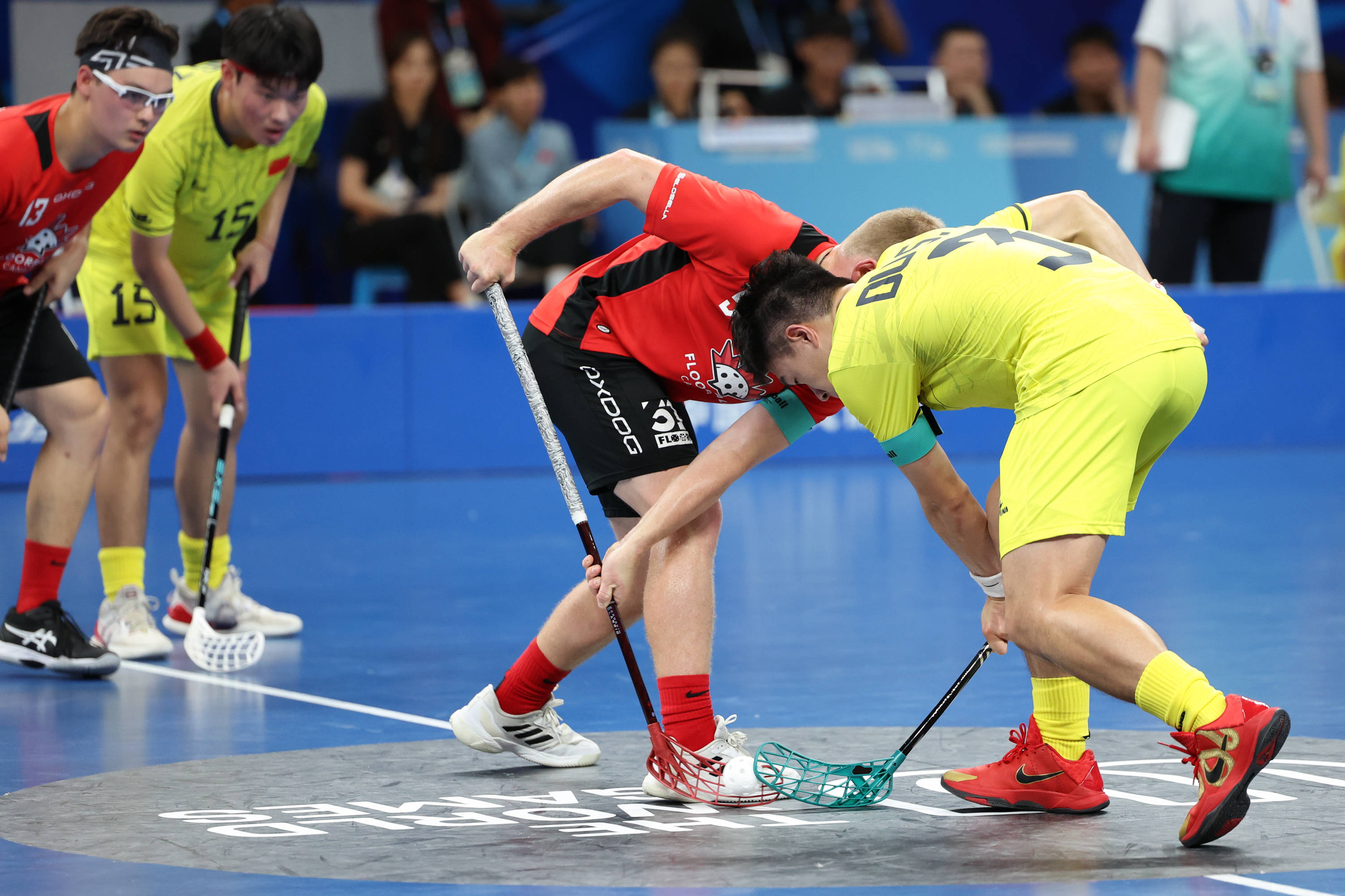 加拿大队在曲棍球比赛中获得胜利 加拿大队在曲棍球比赛中获得胜利